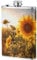 JEKYDOSD Thermosflasche mit Sonnenblumen-Motiv, 237 ml, hochwertiger Edelstahl, Premium-PU-Leder