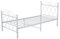 Panana Metal Bed Frame In Black Single OR Double Traditinal Bedstead with Underbed Storage Space (White, Single)