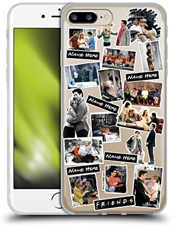 Head Case Designs Offizielle Personalisierte Individuelle Friends TV Show Collage und Druckname Kunst Gel Handyhülle Hülle [Militärischer Schutzgrad] Kompatibel mit Apple iPhone 7 Plus/iPhone 8 Plus