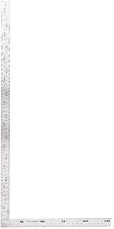 90 Grad Lineal, Edelstahl Winkel Universalwinkel L Form Rechtwinklige Lineal L-Förmiges Ecklineal Leicht Ablesbar Quadratisches Layout Vorlage Werkzeug für Holzbearbeitung Vermessung[500mm*250mm]