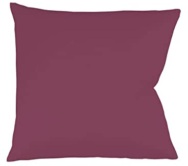 sleepling Satin Kissenbezug, Kissenhülle aus 100% seidig weicher Baumwolle, Bezug Zierkissen, Sofakissen, Kissen, 60 Grad, Ökotex 100, Made in EU, 40 x 40 cm, Himbeere