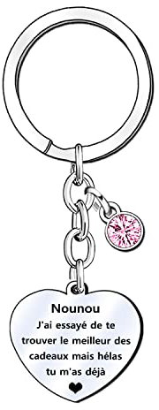 GUOYU Cadeaux Nounou,Original Cadeau Nounou Fin De Contrat Porte Clef Nounou Personnalisé Porte Clef Cadeau D'école Fin D'année (2)