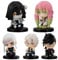 REOZIGN Demon Slayer Figures, 5 Pieces Tanjiro Kamado Nezuko Zenitsu Inosuke Figure Toy 5 cm/2 inch Demon Slayer Mini Figure Collectible Toys for Anime Fans (Type 3)