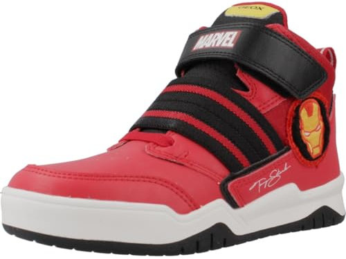 Geox J Perth Boy D, Zapatillas para Niños, Red/Black, 34 EU