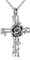 YAFEINI Kreuz mit Rose Urne Halskette Sterling Silber Kreuz Rose Floral Kremationsschmuck für Frauen
