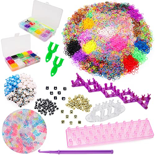 Toyland® Loom Band Mega Bundle – 14.000 Bänder, Werkzeuge, Clips, Perlen, Bretter und Aufbewahrungsboxen enthalten – Kunst- und Bastelsets – kreatives Spielzeug