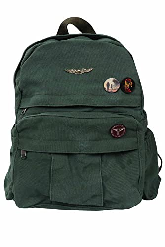 Verycos Cosplay-Tasche für Erwachsene, Vintage, Leinen, Büchertasche, lässig, Reisen, taktischer Tagesrucksack, Grün , Einheitsgröße, Tagesrucksäcke