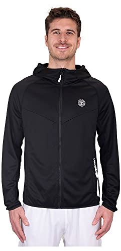 BIDI BADU Herren Crew Hood Jacket - Black, Größe:S