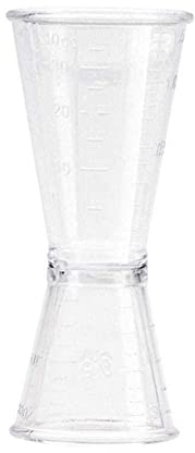 Double Clear Jigger Ounce Cup Plastic Resin Milk Tea Coffee Bar Cup Measuring Oz Mixing Applies Home Scale H4X7