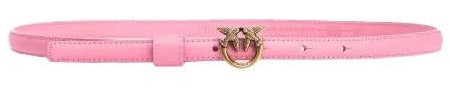 Pinko Love Berry H2 Belt Vitello Seta, Cintura Donna, P31q_rosa Marino-antique Gold, L
