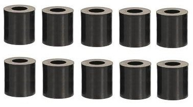 qfix Distanzhülsen für M10 Schrauben, Länge 20mm, Kunststoff schwarz, Set mit 10 STK.