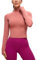 CRZ YOGA Damen Butterluxe 1/2 Reißverschluss Langarmshirt Sport Pullover Crop Oberteile Fitness Gym Running Sweatshirt mit Daumenloch Briar Rose 38