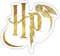 Spreadshirt Harry Potter HP Logo Sticker, max. 10x10 cm, 10 x 10 cm, Weiß glänzend