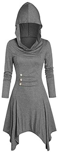 Générique Renaissance-Halloween-Kostüme für Frauen, langärmlig, mit Kapuze, Kleid mit Trägern, Cos Kleid, Schwert, Cosplay, Mittelalter, Gothic, Mittelalter, Umhang, lang, Steampunk-Kleid, Victoria