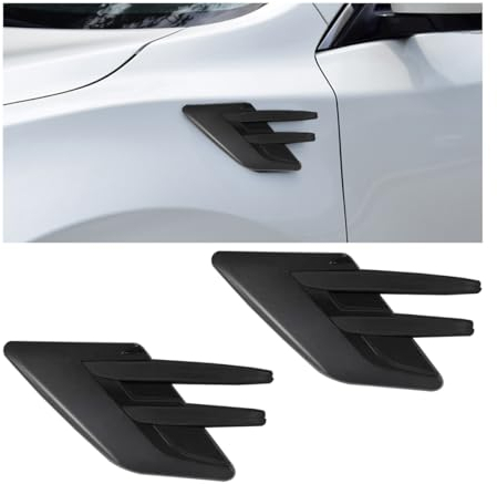 CGEAMDY 2Pcs Grille D'aération Latérale de Voiture, Couvercle de Trou D'évent de Grille D'admission D'air Ventilation, Capot Extérieur Voiture Côté Débit D'air Grille D'admission Évent(Noir)