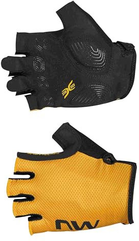 Northwave Active Fahrrad Handschuhe kurz gelb/schwarz 2024: Größe: L (9)