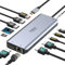 Laptop Docking Station Dual Monitor USB C Hub Docking Station with 2 HDMI, DP, 10Gbps USB A/C, 100W PD, Ethernet, Audio, Triple Display USB C Dock 2 HDMI for Dell, Hp, MacBook