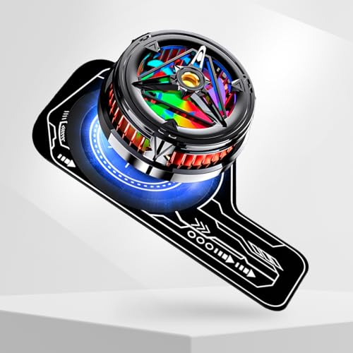 LIKEBOURNE Handy Kühler - Cell Phone Cooler with Cooling Plate, RGB Fan MagSafe Phone Cooler for Gaming/Portable Fan for Smartphone Tablet/iPhones Android