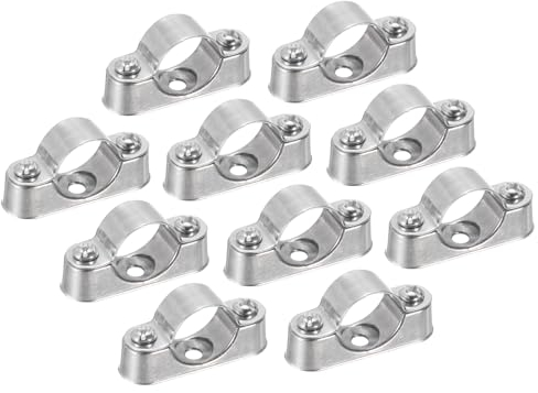 sourcing map 10 Piezas de Soporte de Tubería, Abrazadera de Soporte de Tubería para Tubería de 3/4 (20 mm), Montaje en Pared, Abrazaderas Rígidas para Tuberías de Metal y Pvc.
