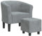 vidaXL Clubsessel, Sessel mit gepolstertem Sitz Armlehnen, Cocktailsessel mit Fußhocker, Loungesessel Relaxsessel Polstersessel, Dunkelgrau Samt
