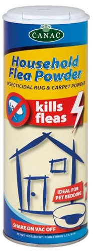Canac Household Flea Powder 300g, Insecticidal Rug & Carpet Powder, Kills Fleas & Larvae, Absorbs Bad Odours, Covers up to 30sqm