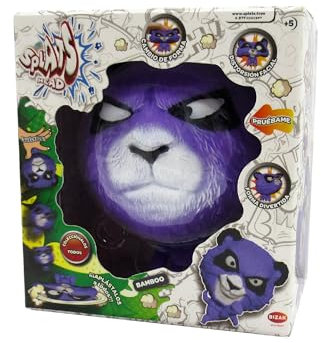 Bizak Splats Heads Bamboo, Figura cabezón elástica para lanzar y Aplastar, Caras Divertidas, se moldea y vuelve a su Forma Original, Juego antiestrés, Coleccionable, Juguete niños +5 años (64354020)