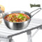 Streysisl cuenco de metal, cuencos de mezcla de acero inoxidable,Cuenco de camping, plato de acero inoxidable con asas - Vajilla de cocina, cuenco de comida, plato de sopa de senderismo en