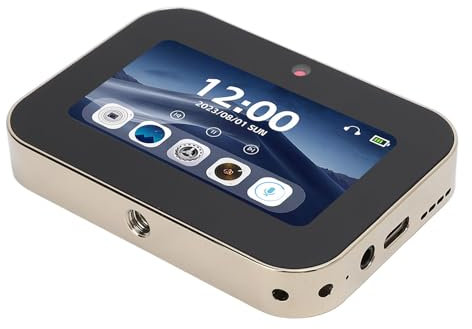 Appareil Photo Numérique Compact 4K avec écran Tactile, Grand Angle 64 MP 120 Degrés, Caméra Vidéo Portable avec Lecteur de Musique, capacité de la Batterie 3 600 MAh (Gold)