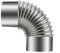 Tubo a gomito a 90°, tubo flessibile for fornace, canna fumaria for stufa a legna in acciaio inossidabile, 80 mm, 90 mm, 100 mm, resistente al calore, curva for camino, curva for esterni(120mm)