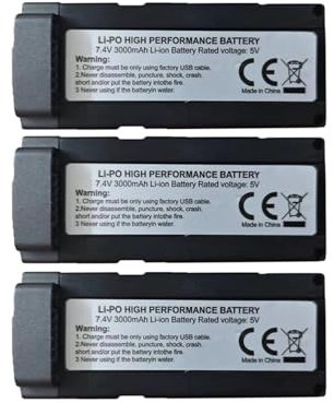 Eletttoy L600 Pro Max Drone Battery 7.4V 3000mAh 4500mah Battery For L600 Rechargeable Batteries Pack L600 Pro RC Quadcopter Accessories(3pcs 3000mah)