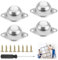 TYBYBB Kugelrollen Schwerlast Möbelrollen Kleine 15mm Rund Mini Flach Rollenrad Gleitrollen Ball mit 360°Nylon Roller Kugelrollen Set für Möbel Küchengeräte Schiebe Schlitten