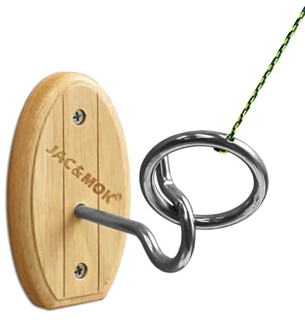 Hook and Ring Toss Game, Rocking Game, DIY Kit, Stainless Steel Ring, Polyester Rope and Hardware