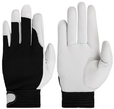 Gudalea Leder Gartenhandschuhe, Dornenfeste Arbeitshandschuhe für Damen und Herren, für Gartenarbeit, Mechanische Arbeiten und Gärtner Schutz, Geschenk für Gartenliebhaber