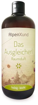 AlpenXund Raumduft Das Ausgleicherl, Duftrichtung Holzig-Leicht, Diffuser-Nachfüllpackung 500ml