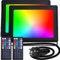 Aigostar - Foco LED RGB Exterior con Enchufe,50W, 2 piezas,con mando a distancia,RGB:iluminación de colores,6 modos de funcionamiento.Iluminación regulable,temporizador.Uso interior y exterior IP65