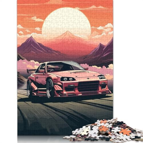 JDM Japanese Drift Car Art, 1000-teiliges Puzzle für Erwachsene, interessante Stressreduzierungs-Puzzlespiele für Erwachsene, für Erwachsene und Teenager, 1000 Teile (75 x 50 cm)