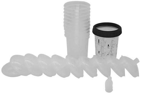 Jlobnyiun Cup Autolack, Tassen für Autolack | Autolack-Set | Rührwerkzeug 400 ml Epoxidharz 5 Fransen Autozubehör für Auto, Lack und