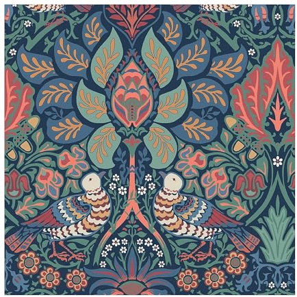 William Morris at Home Dove & Rose Midsummer Wallpaper | Paste the Wall | Blue Animals | Eco-Friendly