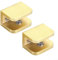 Lot de 2 pinces de support d'étagère en laiton pour verre d'épaisseur 8 mm 12 mm pour diverses installations (L )