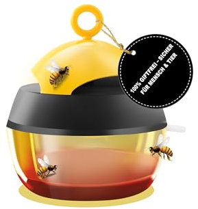 Wespenfalle Tisch Haus & Garten Wespenabwehr gegen Wespen, ohne Lockstoff, zum Aufhängen Qivee®