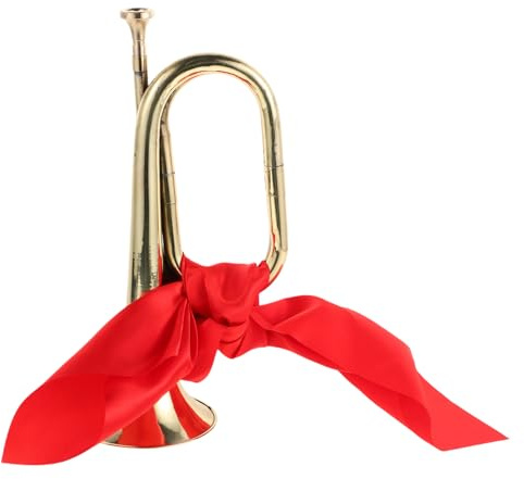 BESPORTBLE Messing Bugle mit Austauschbarem Mundstück und Hoher Haltbarkeit für Anfänger und Marschkapellen Geeignet als Trompete für Blasmusik und Schulorchester
