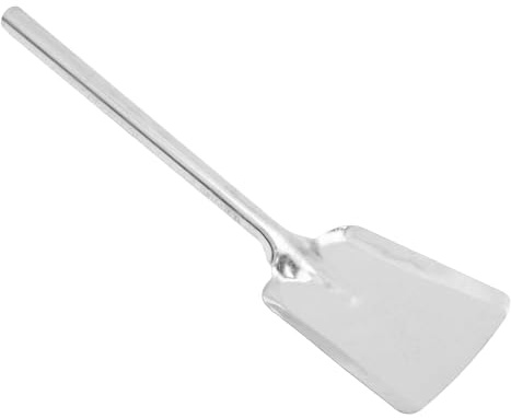 TOYANDONA Paletta per Cenere e Carbone Manico lungo Ferro Argento | Rastrello per Caminetti, Pulizia Sicura e Leggera, per Stufa a Legna, Barbecue, Giardino e Falò