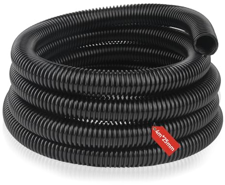 CHENYU Tuyau de Refoulement 4 m Flexible Tuyau de Bassin Spiralé | Universel Tuyau de Aspiration Tuyau Spiralé en PVC Tuyau 25mm pour étangs Irrigation Pompes Ruisseaux Piscines Aquatique