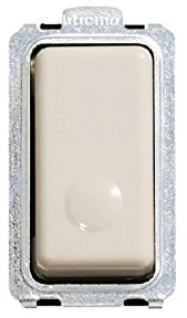 Bticino S5005F Serie Magic Pulsante 1, Modulo NO, 10A Illuminabile, Avorio [versione per il professionista]