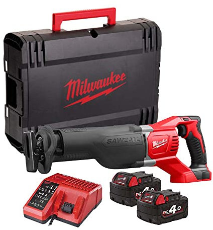 Milwaukee MILM18BSX4 M18BSX-402C Reciprocating Saw 18V 2 x 4.0Ah Li-Ion