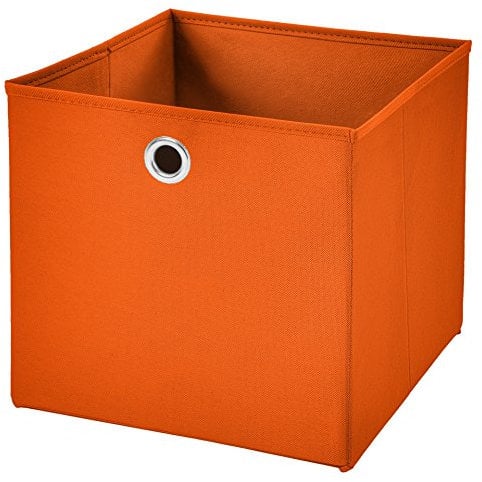 1 Stück Faltbox Orange 28 x 28 x 28 cm Aufbewahrungsbox faltbar