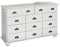 IDIMEX Commode Chambre Colmar L 117 cm 11 tiroirs en Bois Massif Blanc chiffonnier apothicaire Rangement avec poignées en métal