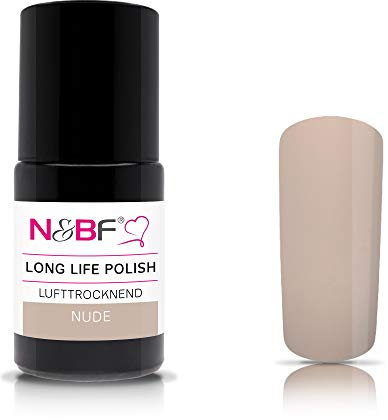 N&BF Long Life Nail Polish 15ml | Nagellack Nude Beige | robuste & langlebige Lacke (lufttrocknend) | Made in Germany | vegan & 7-free | long lasting Gellack ohne UV Licht