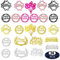 24 PCS Happy Birthday Cake Topper First Birthday Cupcake Topper, Series of Birthday Cake Supplies Decorations Bunting that Smash Candle Alternative Party Handmade by Allazone