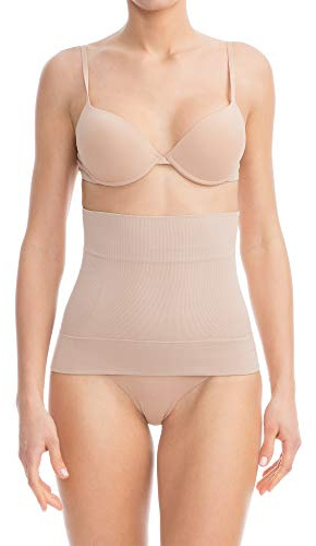Farmacell Bodyshaper 605S (Carne, XL) Banda Abdominal modeladora Invisible y Faja cinturón de contención 4 Palos Anti-Enrollado